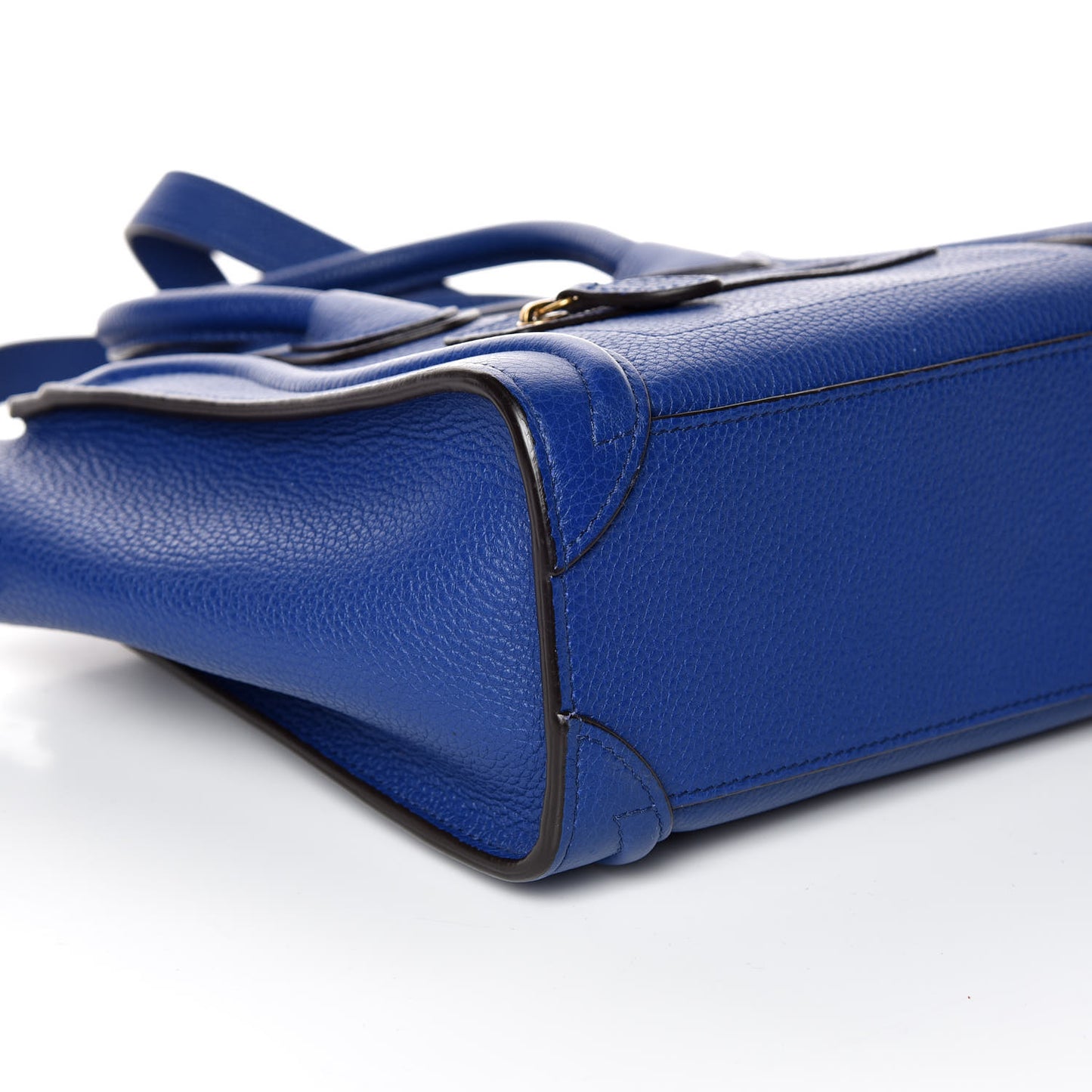 Drummed Calfskin Nano Luggage Indigo