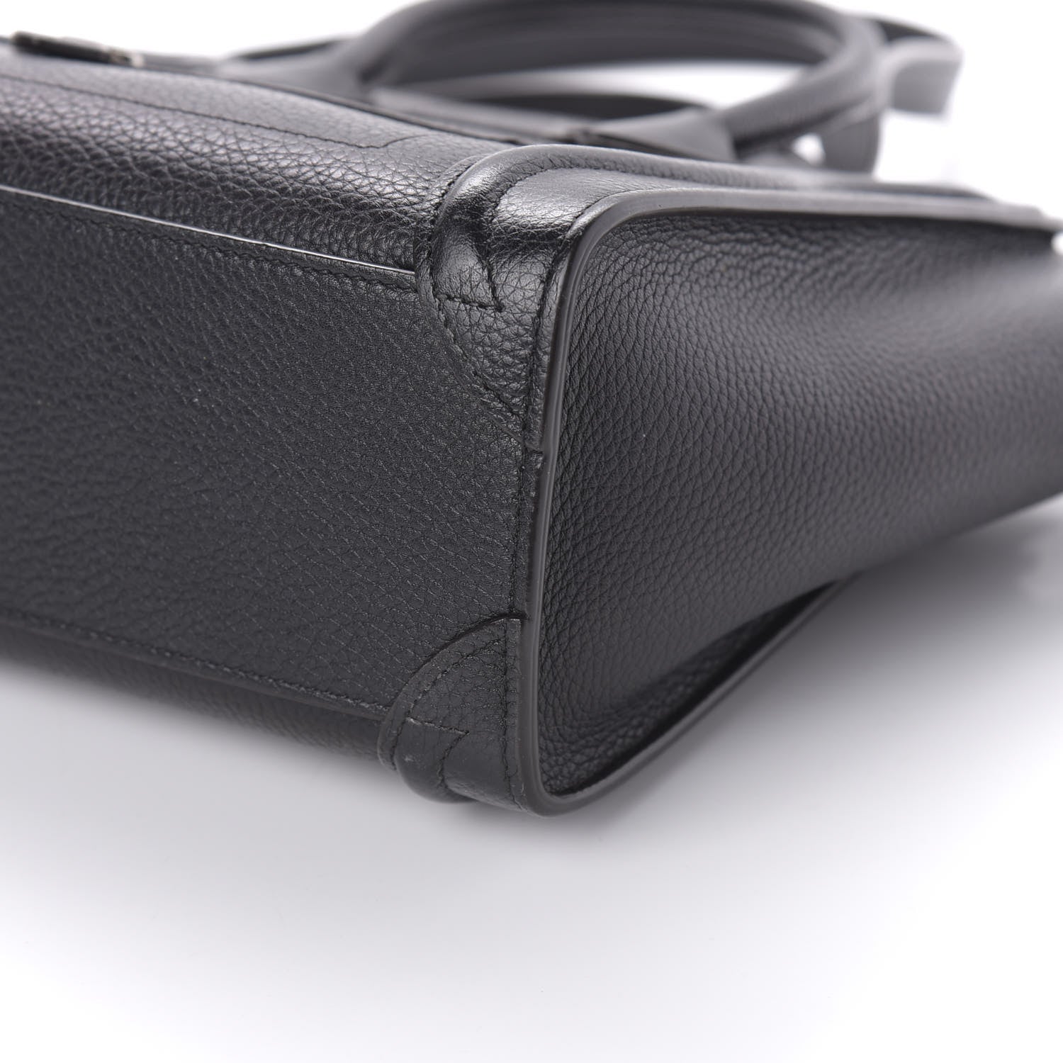 Celine Drummed Calfskin Nano Luggage Black 8 of 11