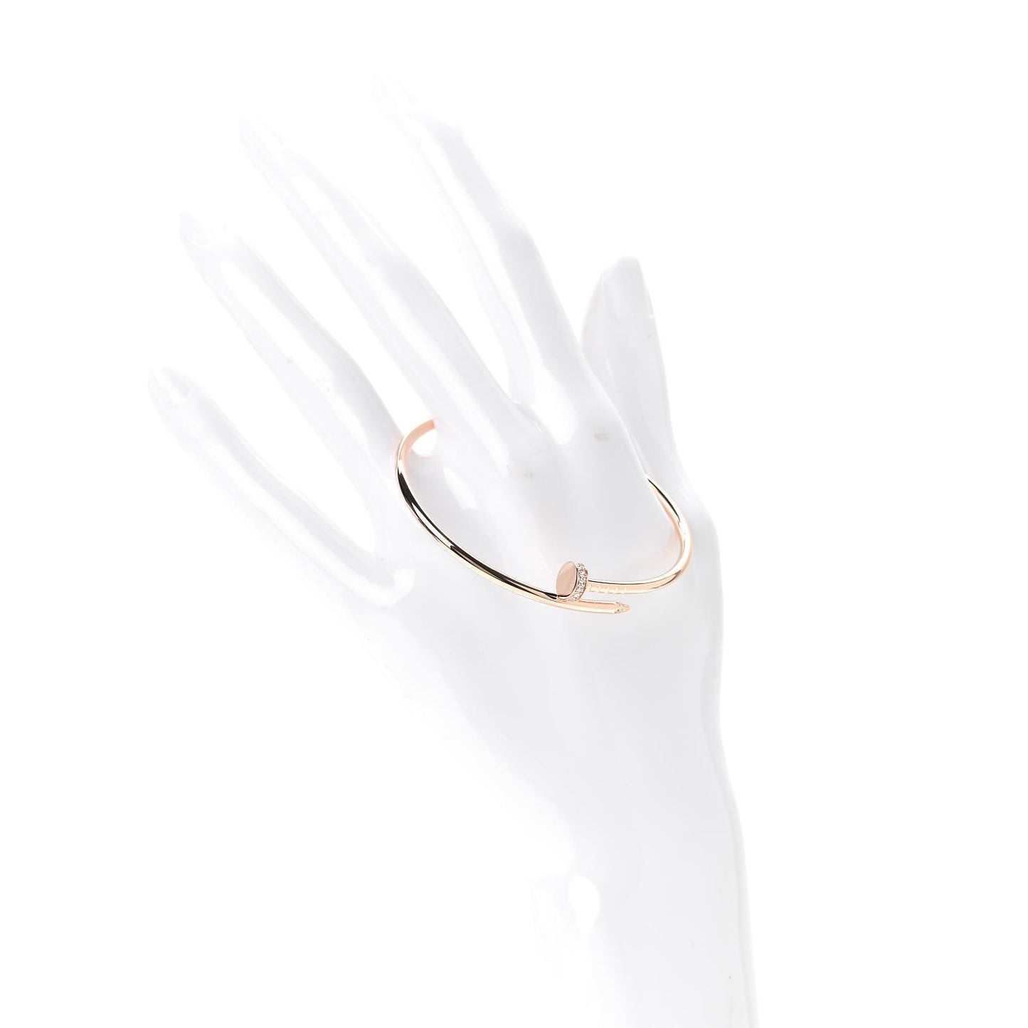 18K Pink Gold Diamond Small Juste Un Clou Bracelet 17