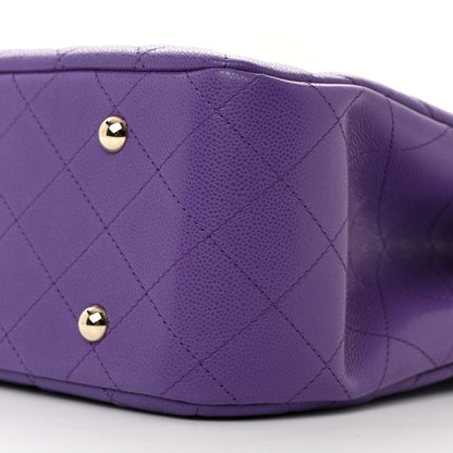 Chanel Caviar Quilted Large Classic Shopping Tote Purple 10 of 10
