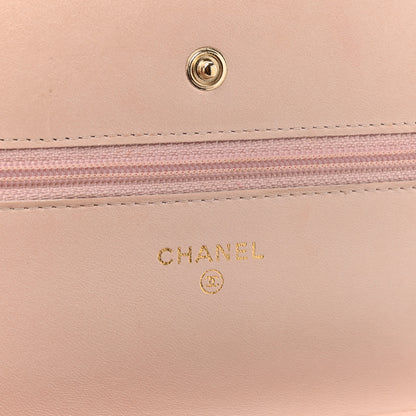 Chanel Metallic Snakeskin Wallet On Chain WOC Ivory Gold 6 of 14