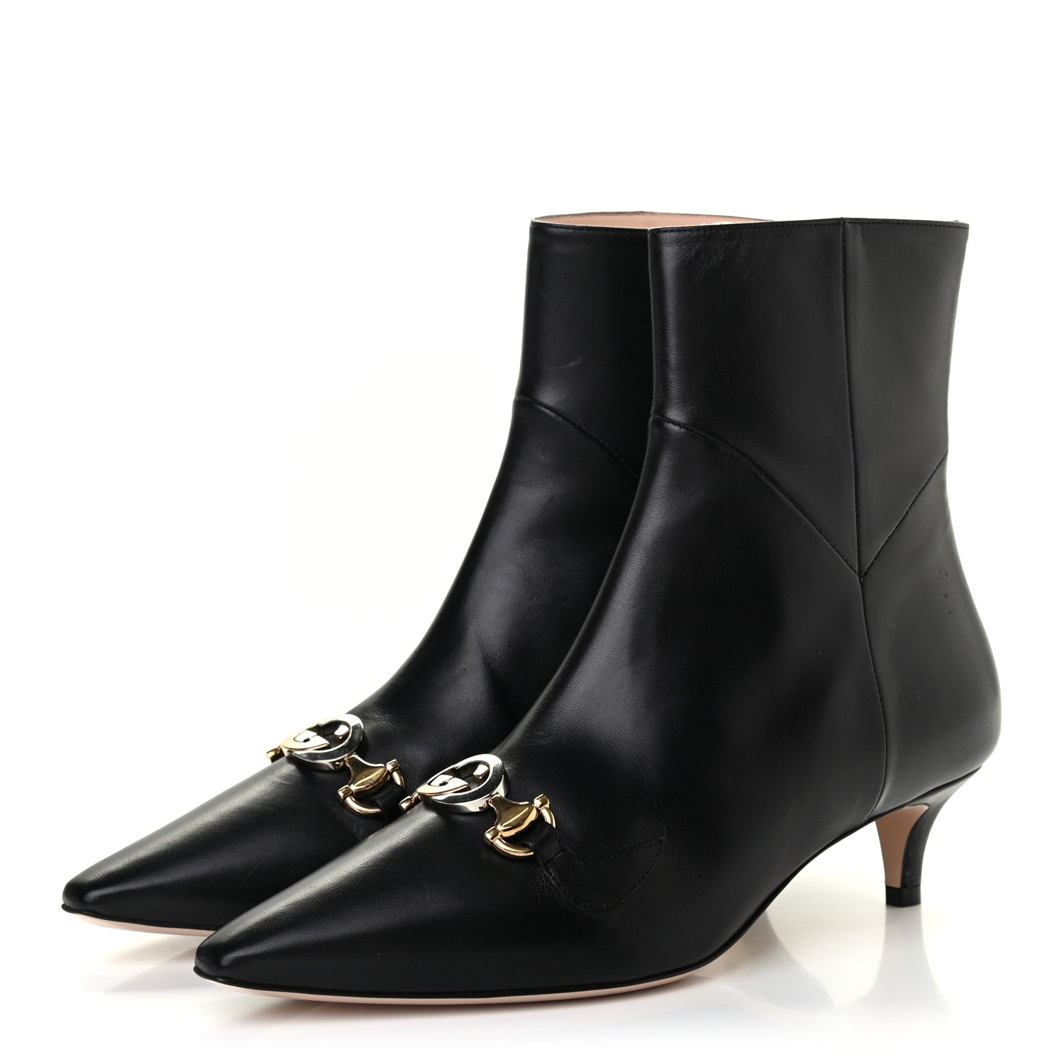 Gucci Nappa Zumi Mid Ankle Boots 37.5 Black 3 of 8