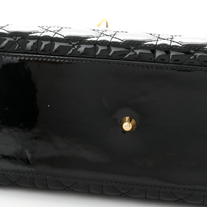 Christian Dior Patent Cannage Large Lady Dior Black 10 of 11