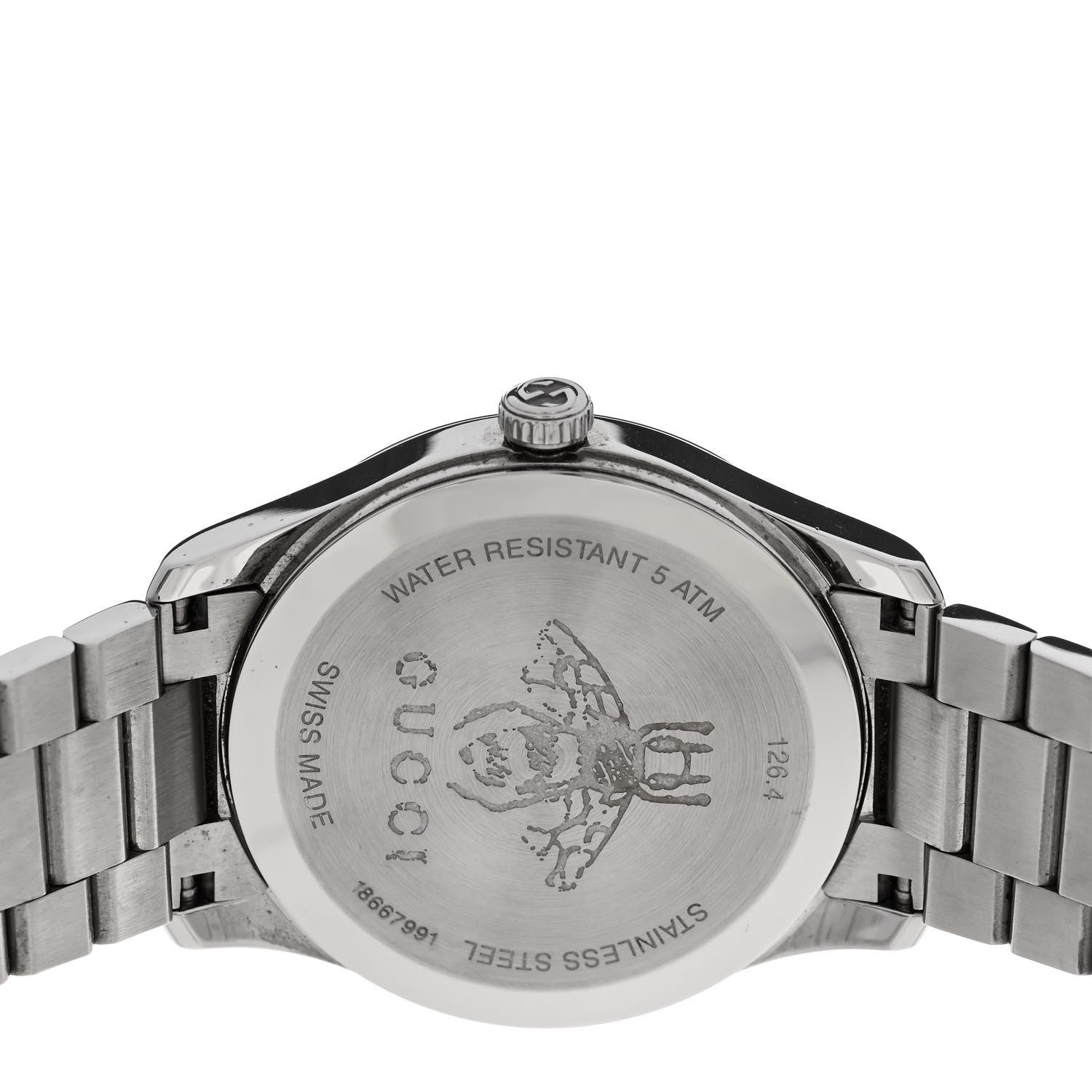 Gucci Stainless Steel 38mm G-Timeless Bee Quartz Watch Black 4 of 4
