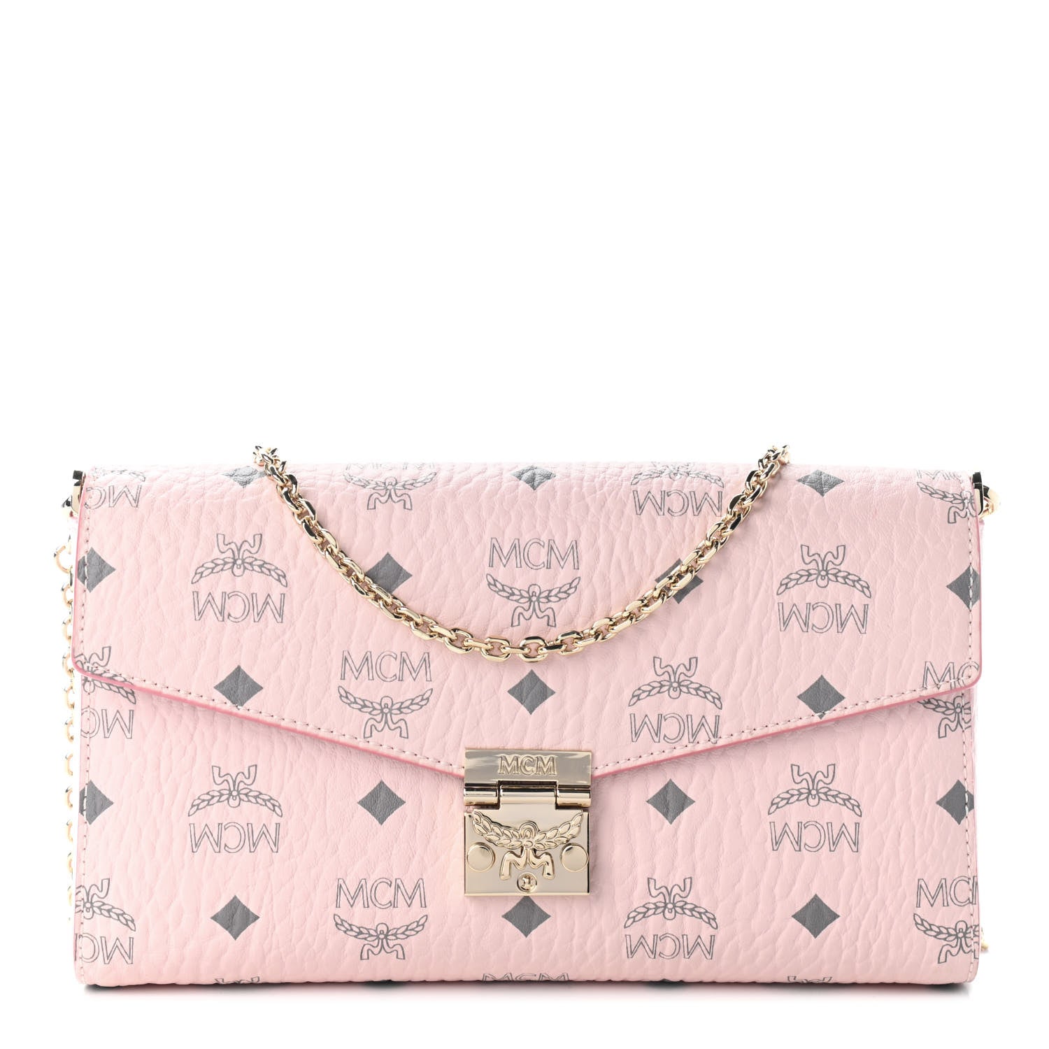 MCM Visetos Large Patricia Wallet On Chain Soft Pink 1 of 8
