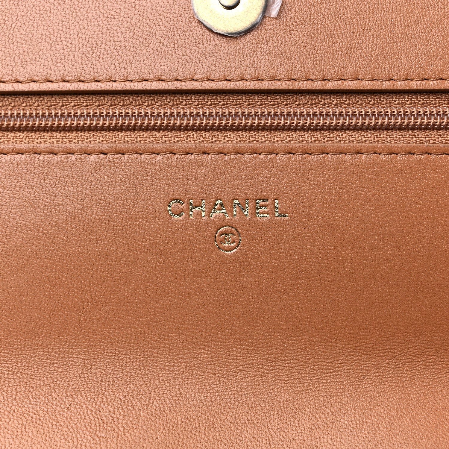 Chanel Lambskin Quilted Chanel 19 Wallet On Chain WOC Brown 6 of 11