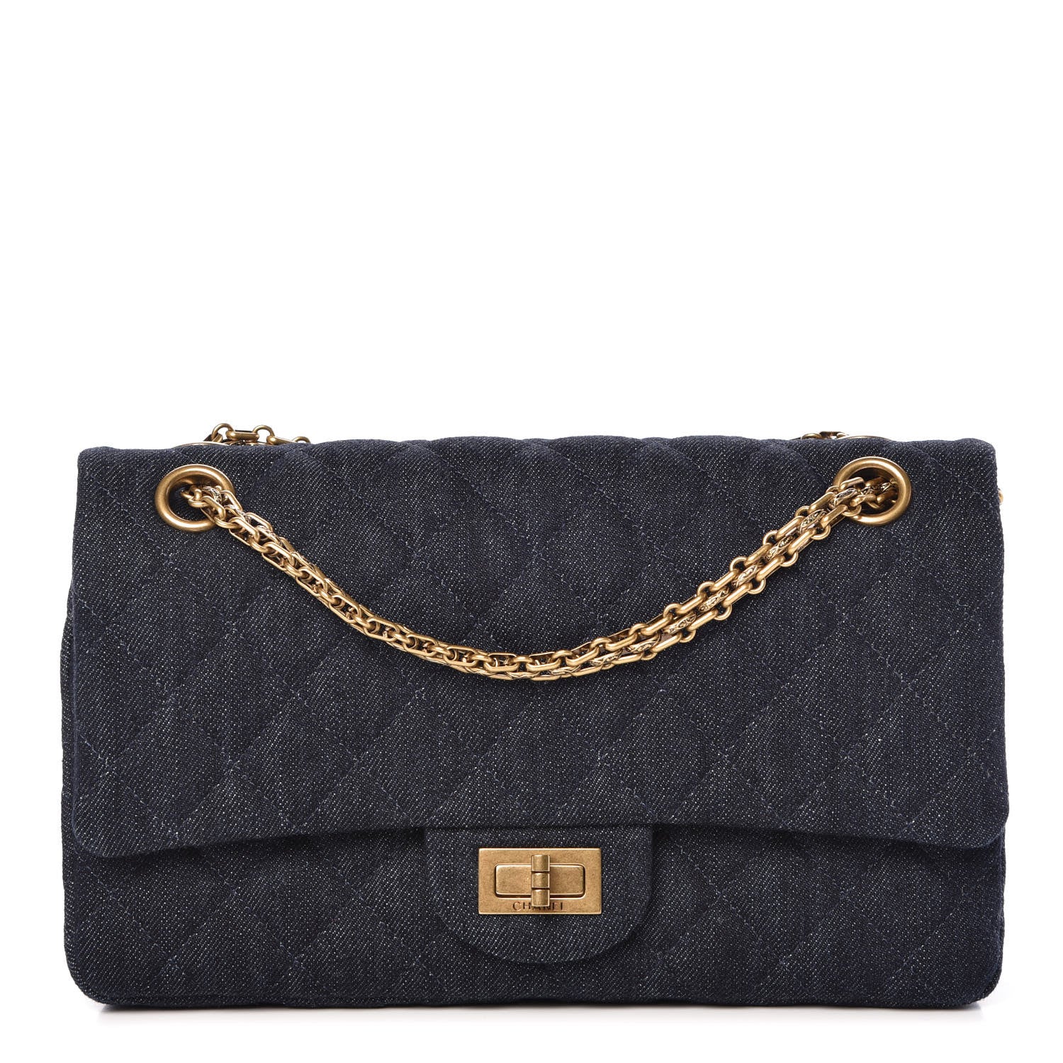 Chanel Denim Quilted 2.55 Reissue 225 Flap Dark Blue 1 of 9