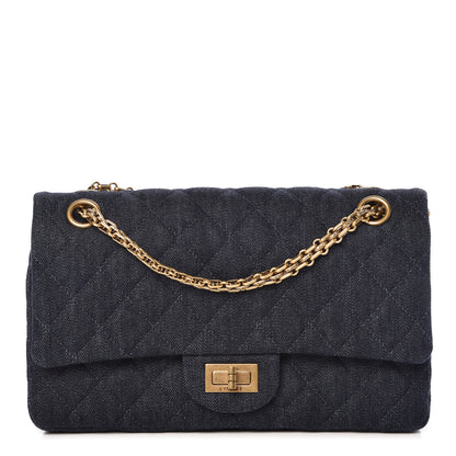 Chanel Denim Quilted 2.55 Reissue 225 Flap Dark Blue 1 of 9