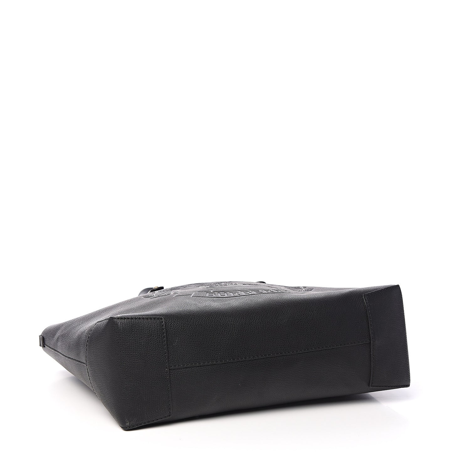 Calfskin Crest Embossed Small Tote Black