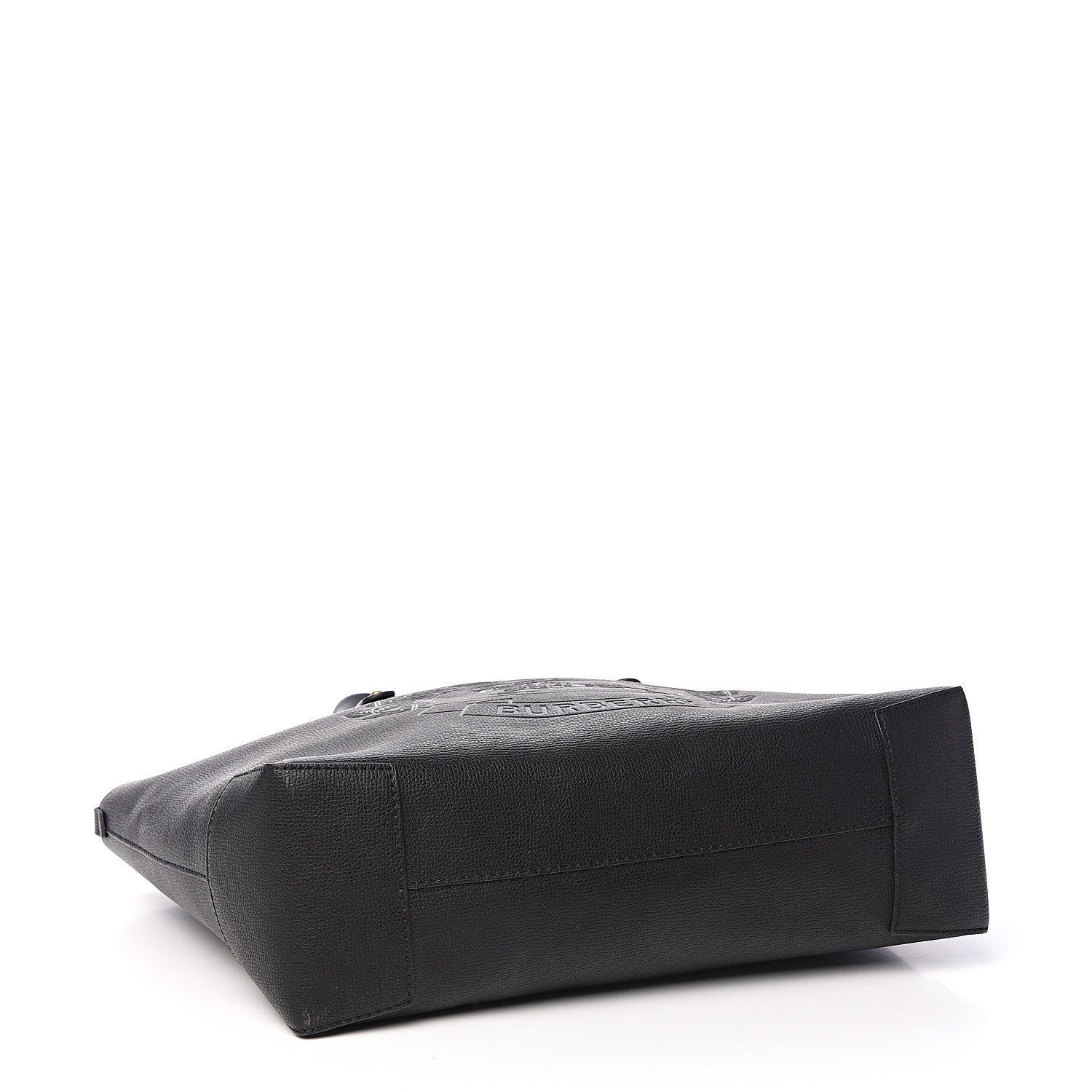 Burberry Calfskin Crest Embossed Small Tote Black 3 of 13
