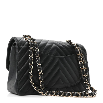 Chanel Caviar Chevron Quilted Small Double Flap Black 3 of 10