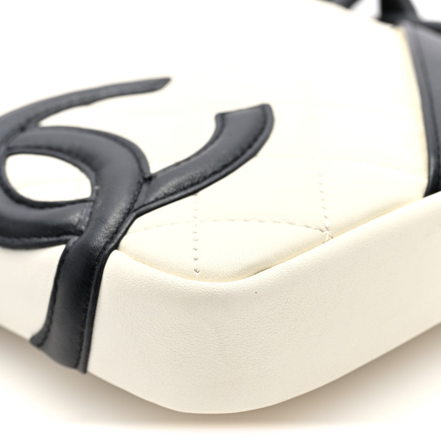 Chanel Calfskin Quilted Cambon Small Messenger White Black 9 of 10