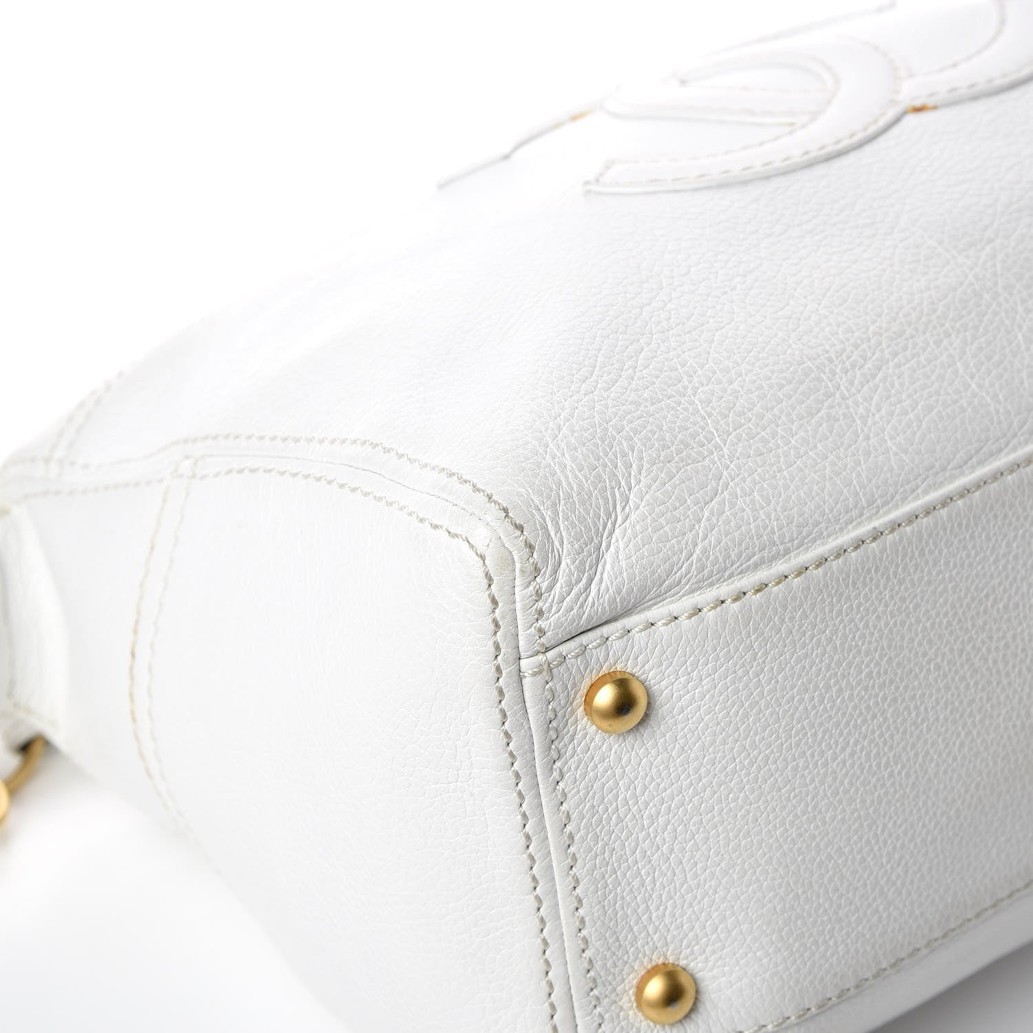 Chanel Calfskin CC Shoulder Bag White 12 of 18