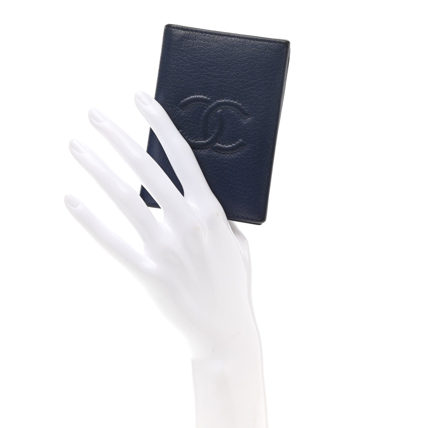 Chanel Lambskin Timeless CC Timeless Card Holder Wallet Navy 2 of 13