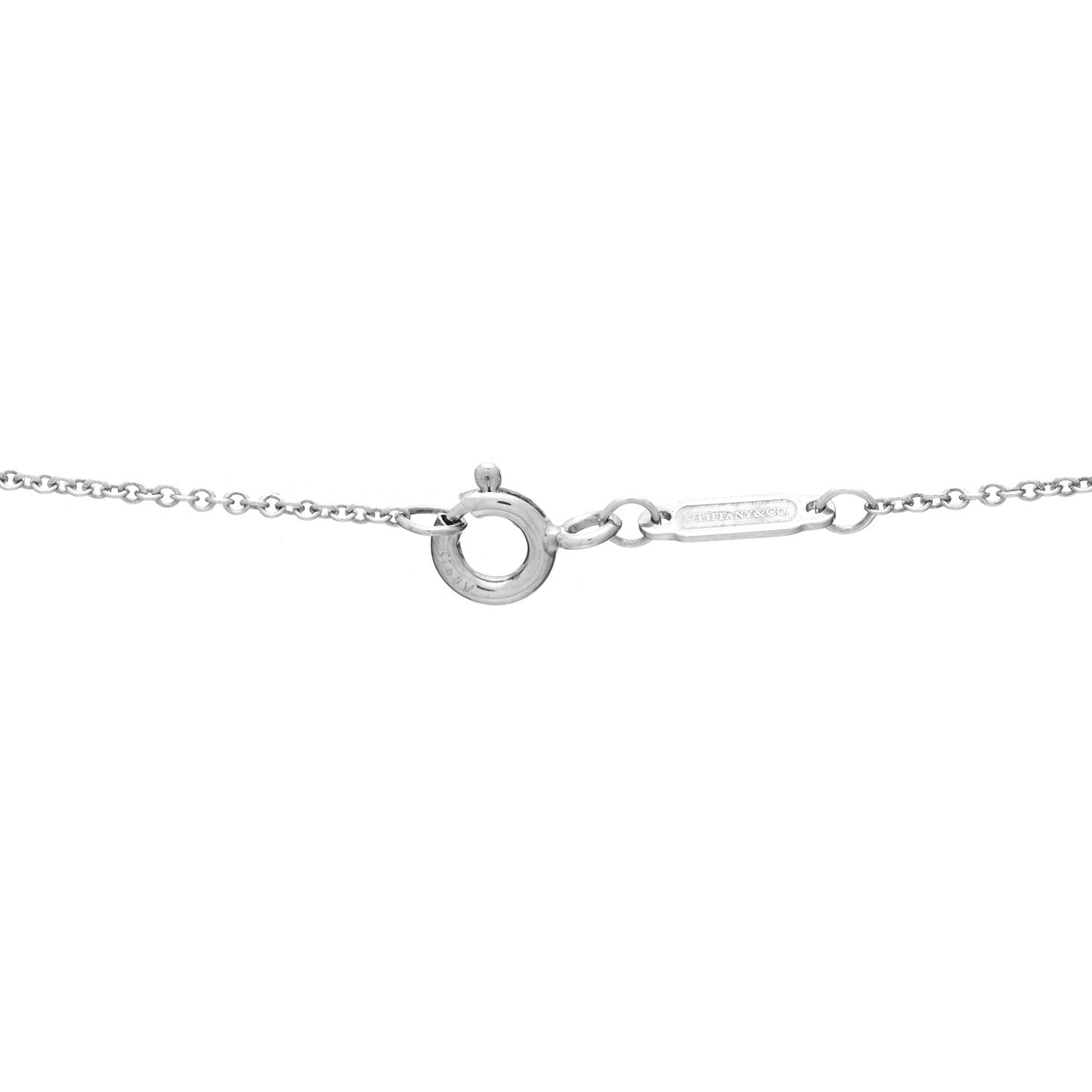Sterling Silver Enamel Small Return to Tiffany Heart Pendant Necklace Blue
