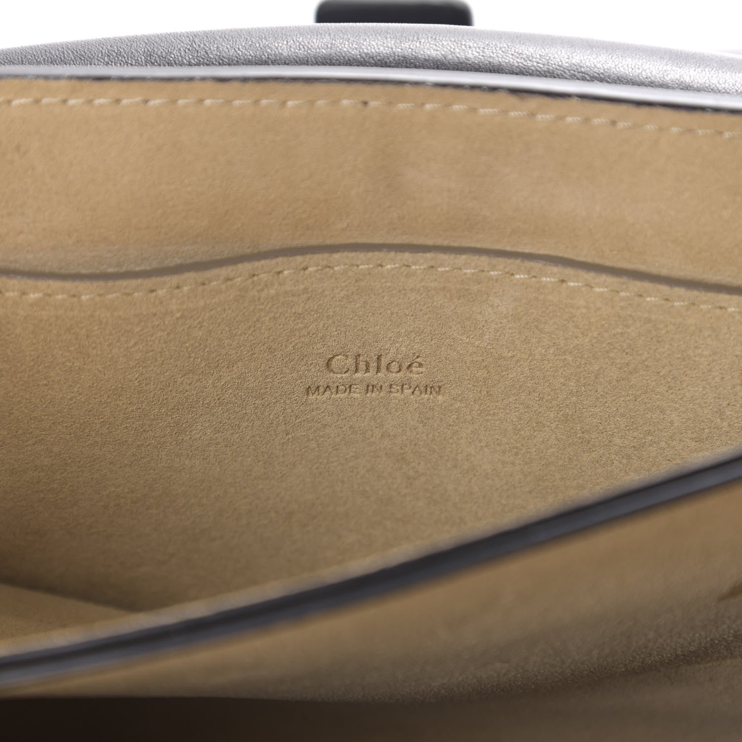 Chloe Suede Calfskin Small Faye Shoulder Bag Black 7 of 9