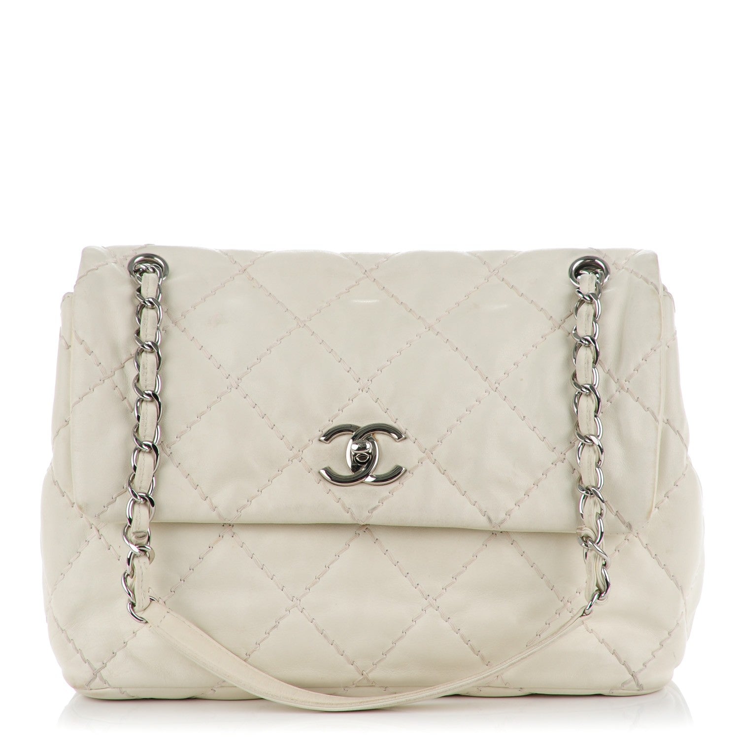 Chanel Calfskin Love Me Tender Flap Dark White 1 of 10
