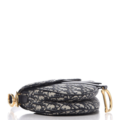 Christian Dior Oblique Saddle Bag Blue 4 of 7