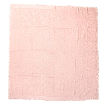 Louis Vuitton Silk Wool Monogram Shawl Rose 1 of 3