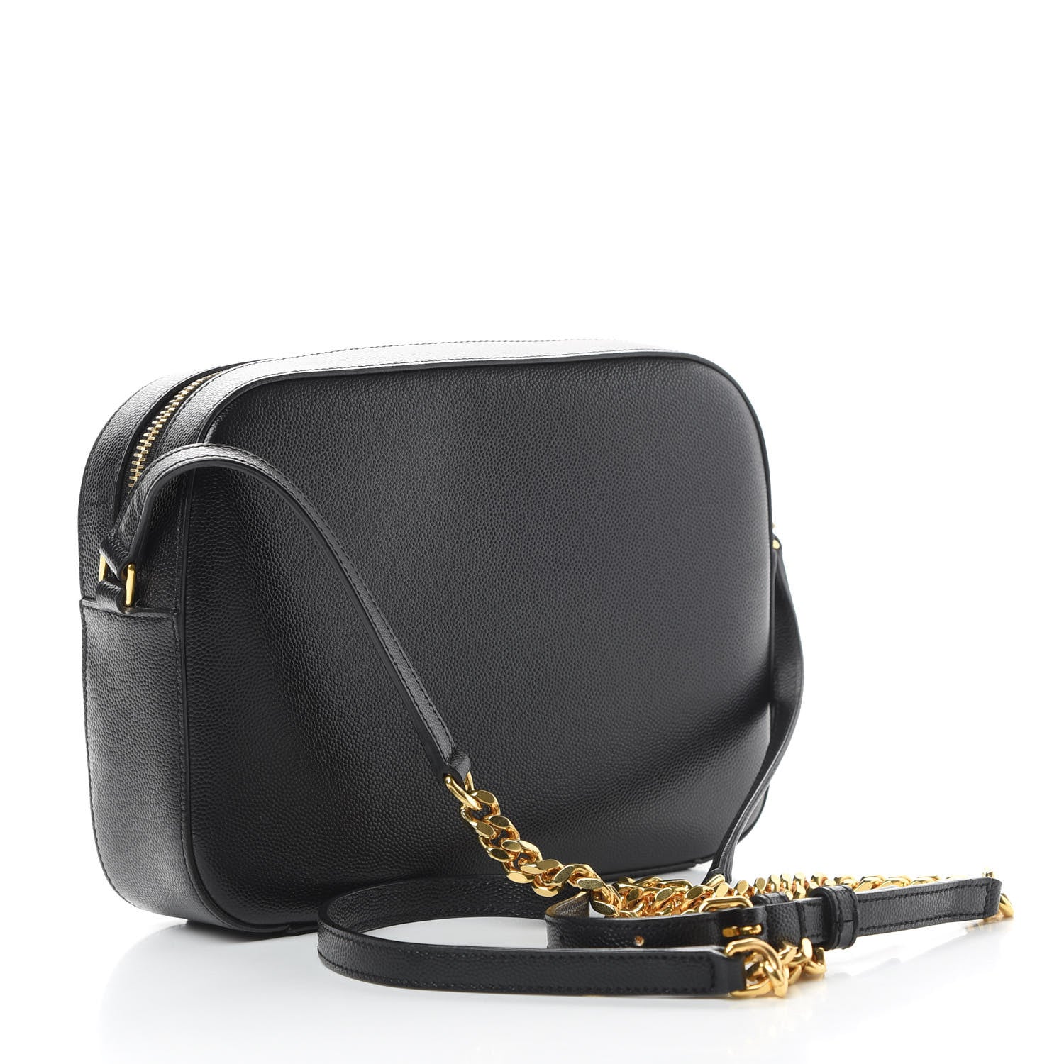 Saint Laurent Grain De Poudre Medium Classic Monogram Camera Bag Black 3 of 10