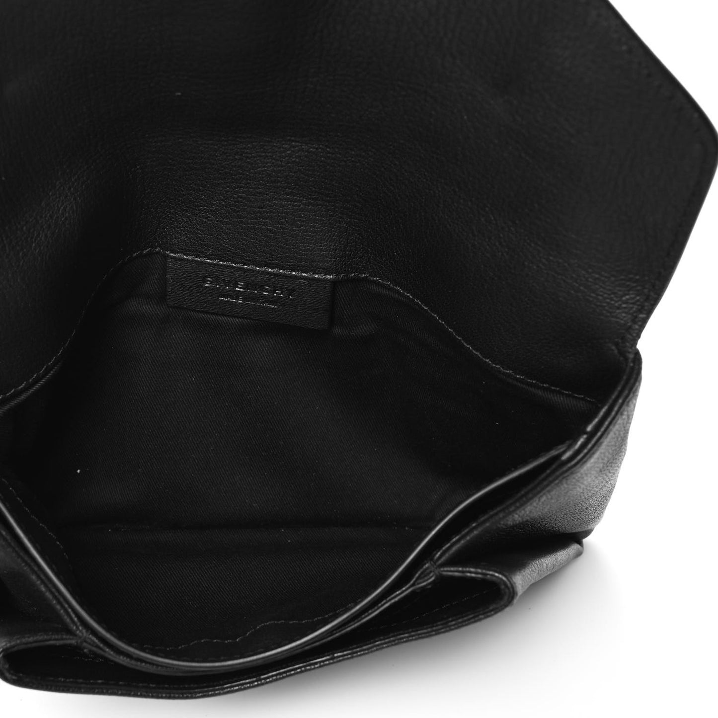 Sugar Goatskin Medium Antigona Envelope Clutch Black
