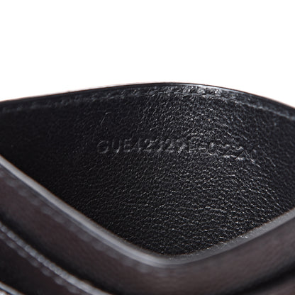 Saint Laurent Grain De Poudre Matelasse Chevron Monogram Credit Card Case Black 6 of 7