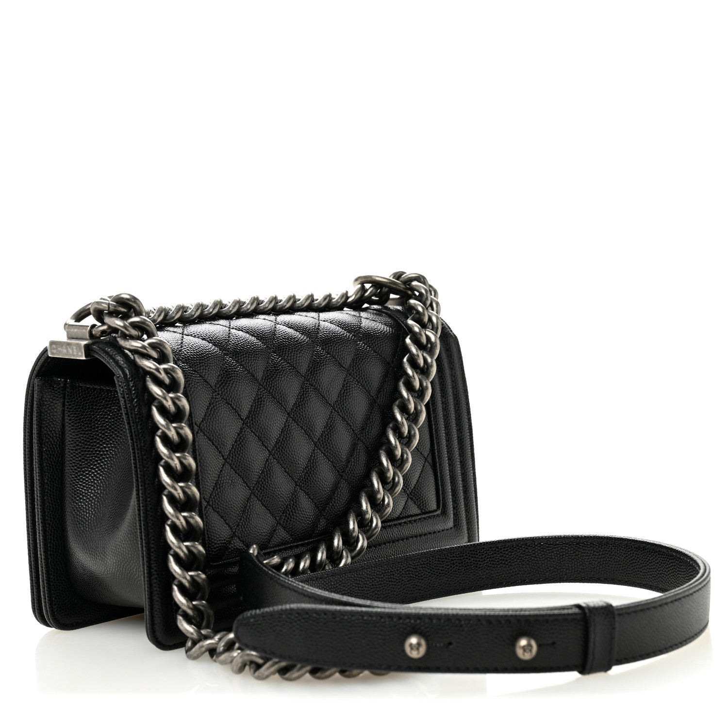 Chanel Caviar Quilted Small Boy Flap Black 3 of 10