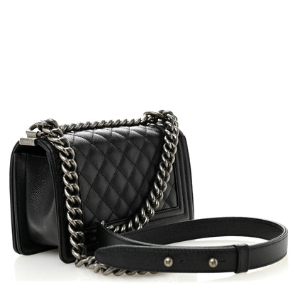 Chanel Caviar Quilted Small Boy Flap Black 3 of 10