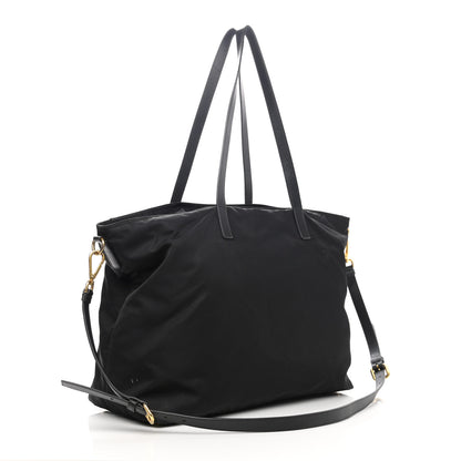 Prada Tessuto Nylon Saffiano Shopping Tote Black 3 of 12