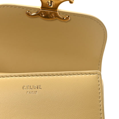 Celine Shiny Smooth Lambskin Small Triomphe Wallet Papyrus 6 of 10
