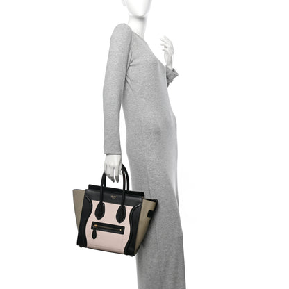 Celine Goatskin Smooth Calfskin Micro Tri-Color Luggage Olive 2 of 10