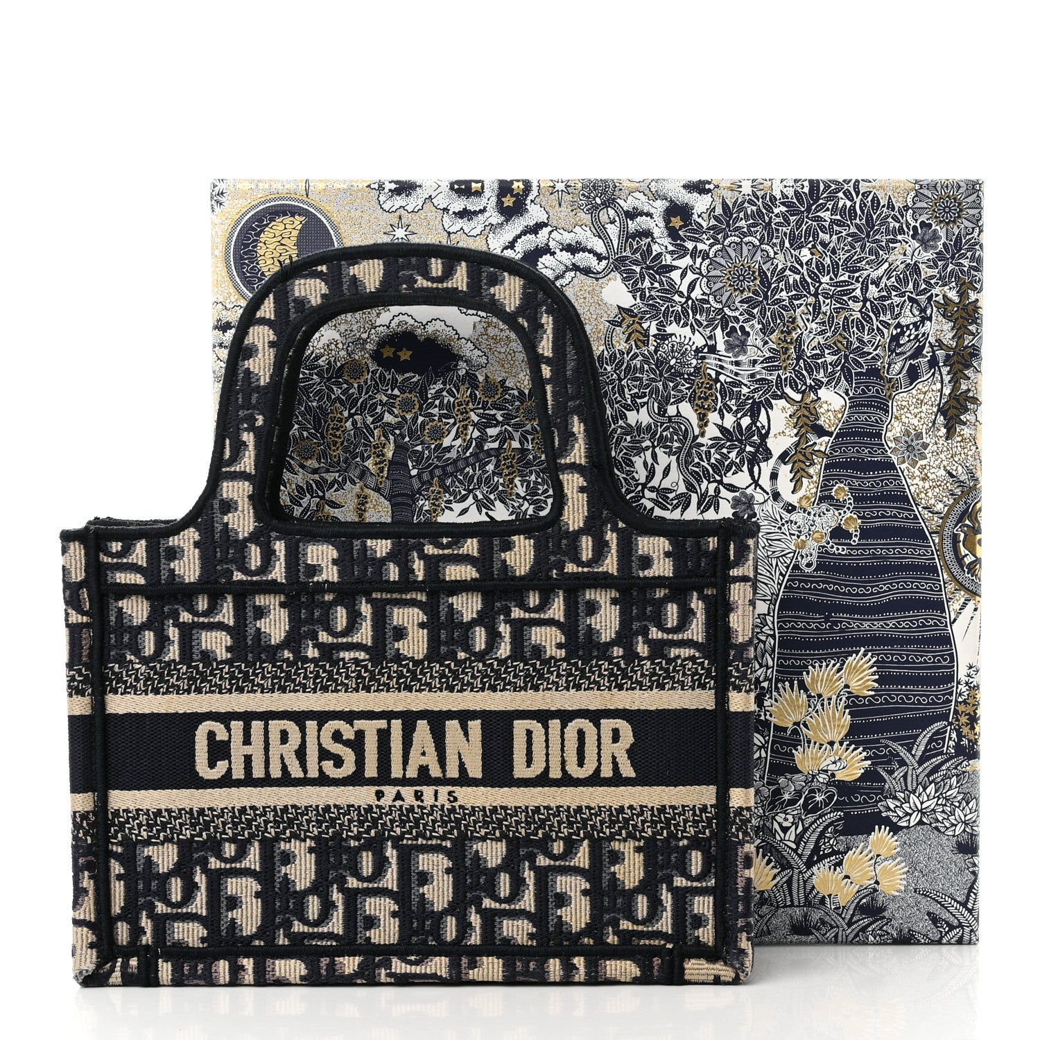 Christian Dior Oblique Mini Book Tote Blue Multicolor 13 of 13