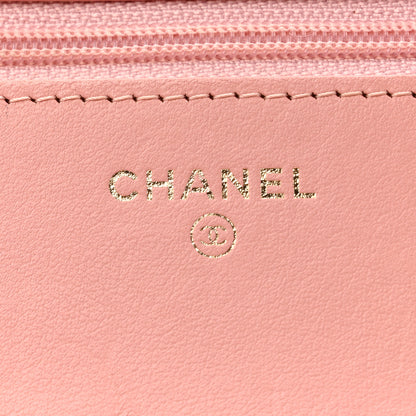 Chanel Caviar Quilted Boy Wallet On Chain WOC Pink 14 of 15