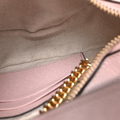 Gucci Monogram Jumbo GG Textured Dollar Calfskin Mini Ophidia Half Moon Hobo Beige Perfect Pink 4 of 9