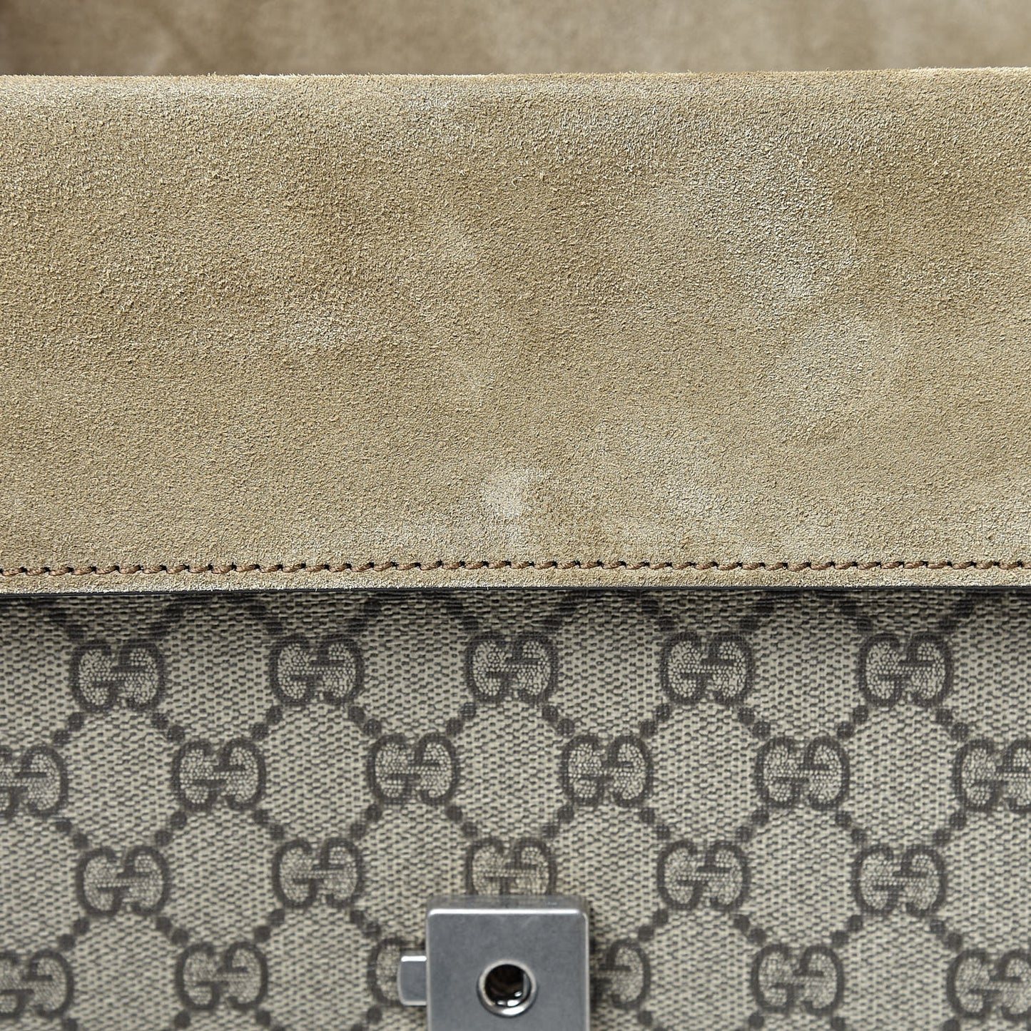 GG Supreme Monogram Small Dionysus Shoulder Bag Taupe