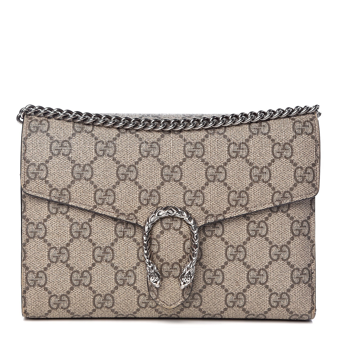 GG Supreme Monogram Mini Dionysus Chain Wallet Beige Pink