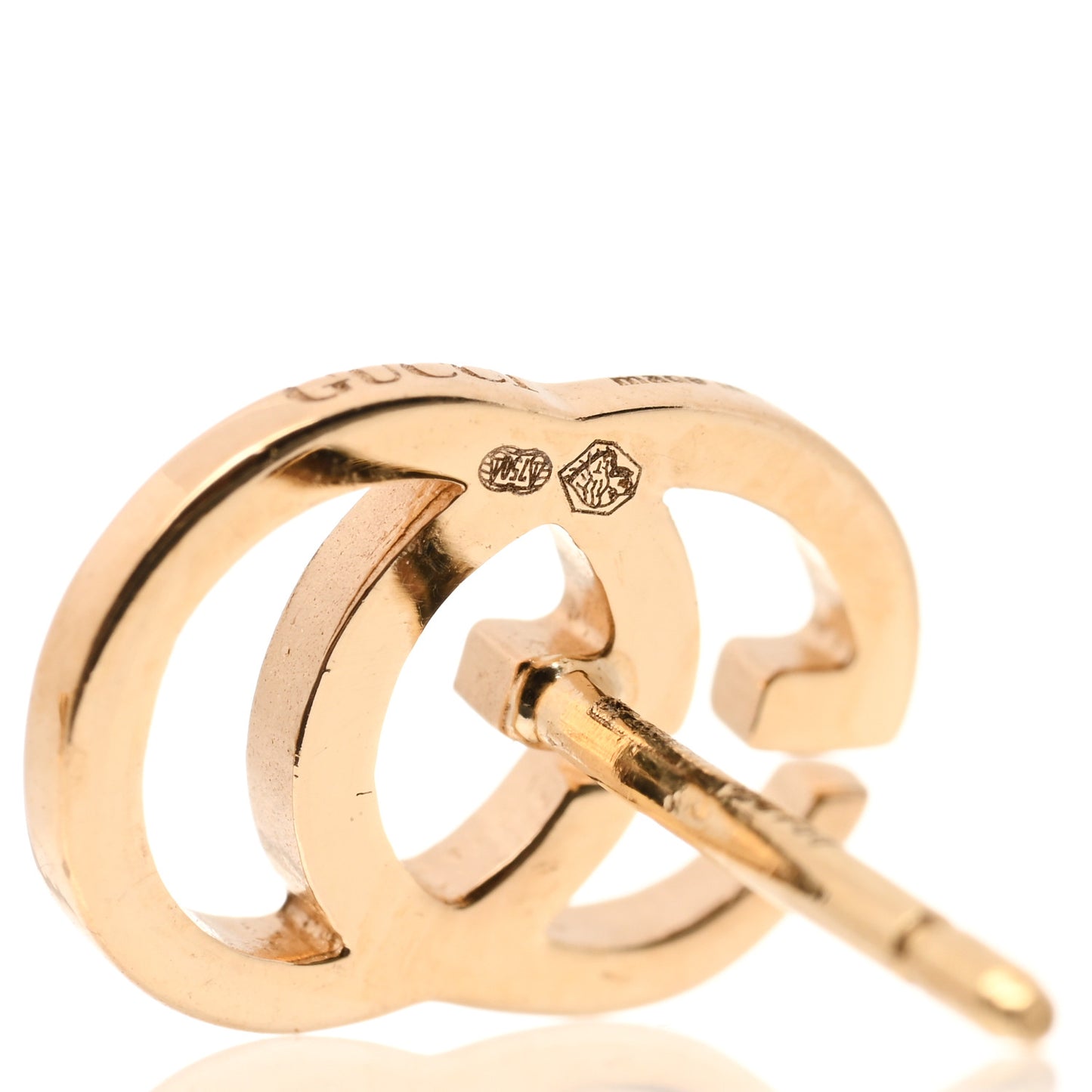 18K Yellow Gold GG Tissue Stud Earrings