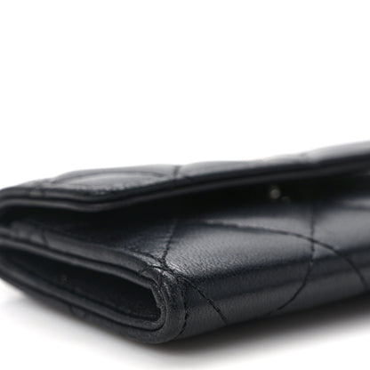 Chanel Lambskin Quilted Small Graffiti Compact Wallet Black 8 of 10