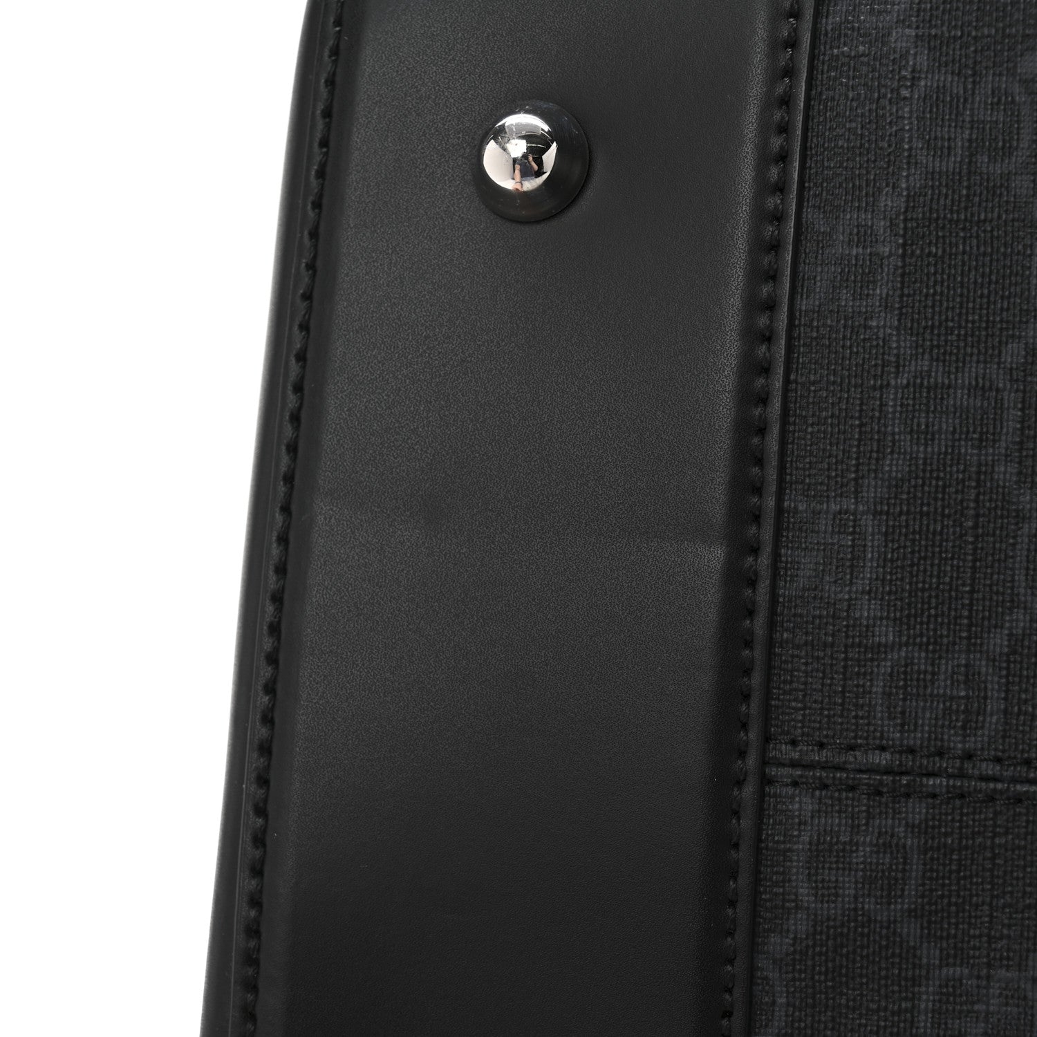 Gucci Soft GG Supreme Monogram Appia Calfskin Web Medium Carry On Duffle Bag Black Grey 13 of 14