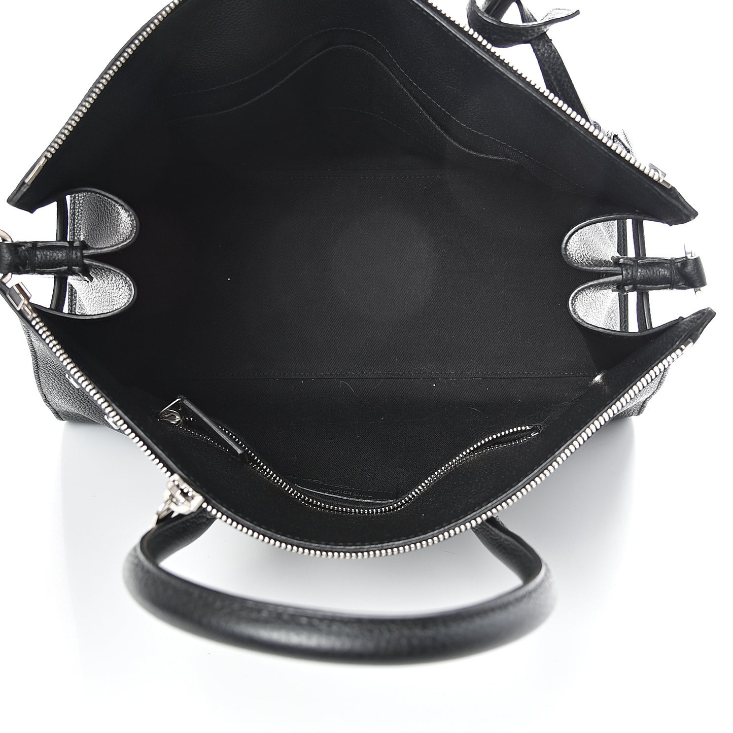 Grained Calfskin Small Supple Sac De Jour Duffle Black