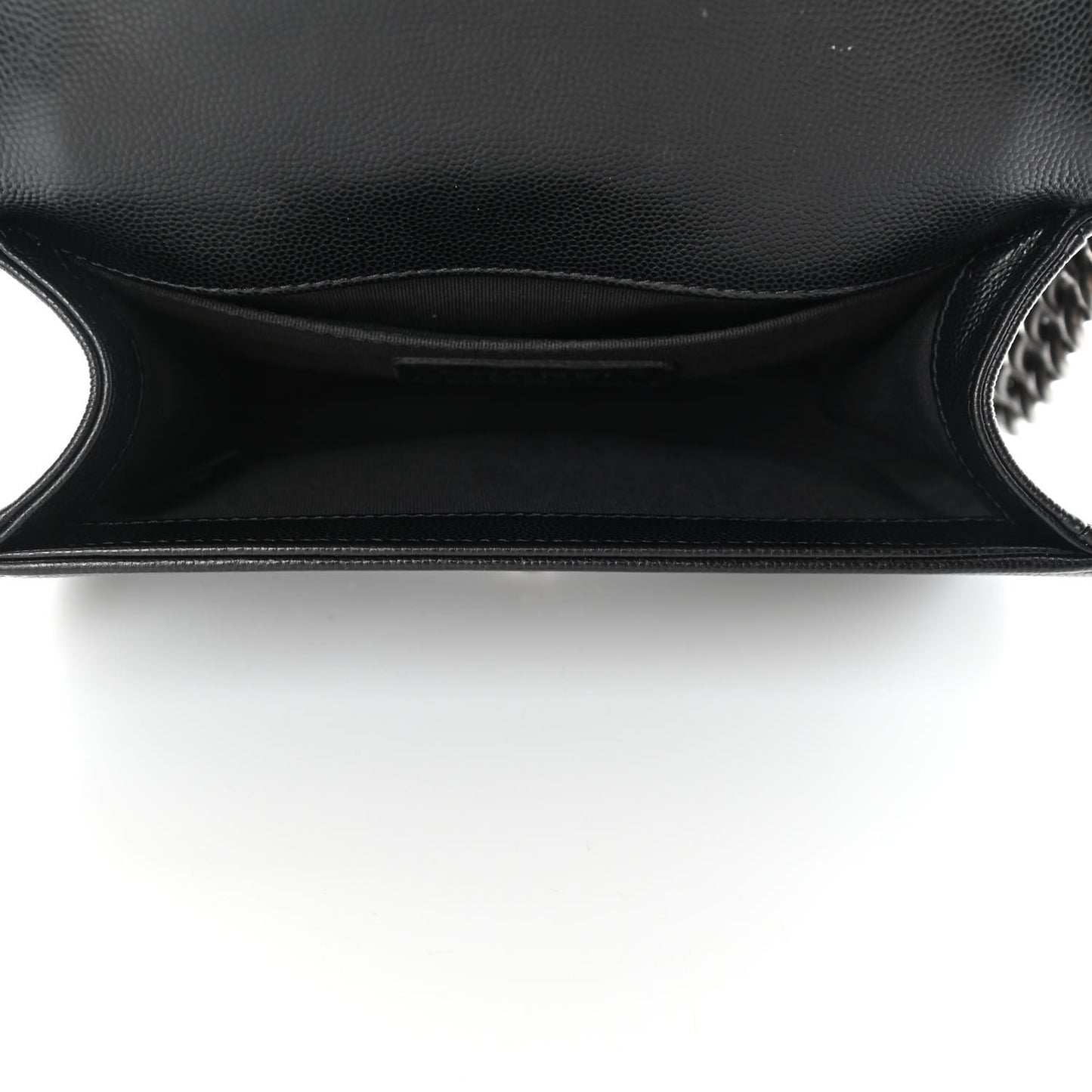 Caviar Quilted Small Boy Flap Black