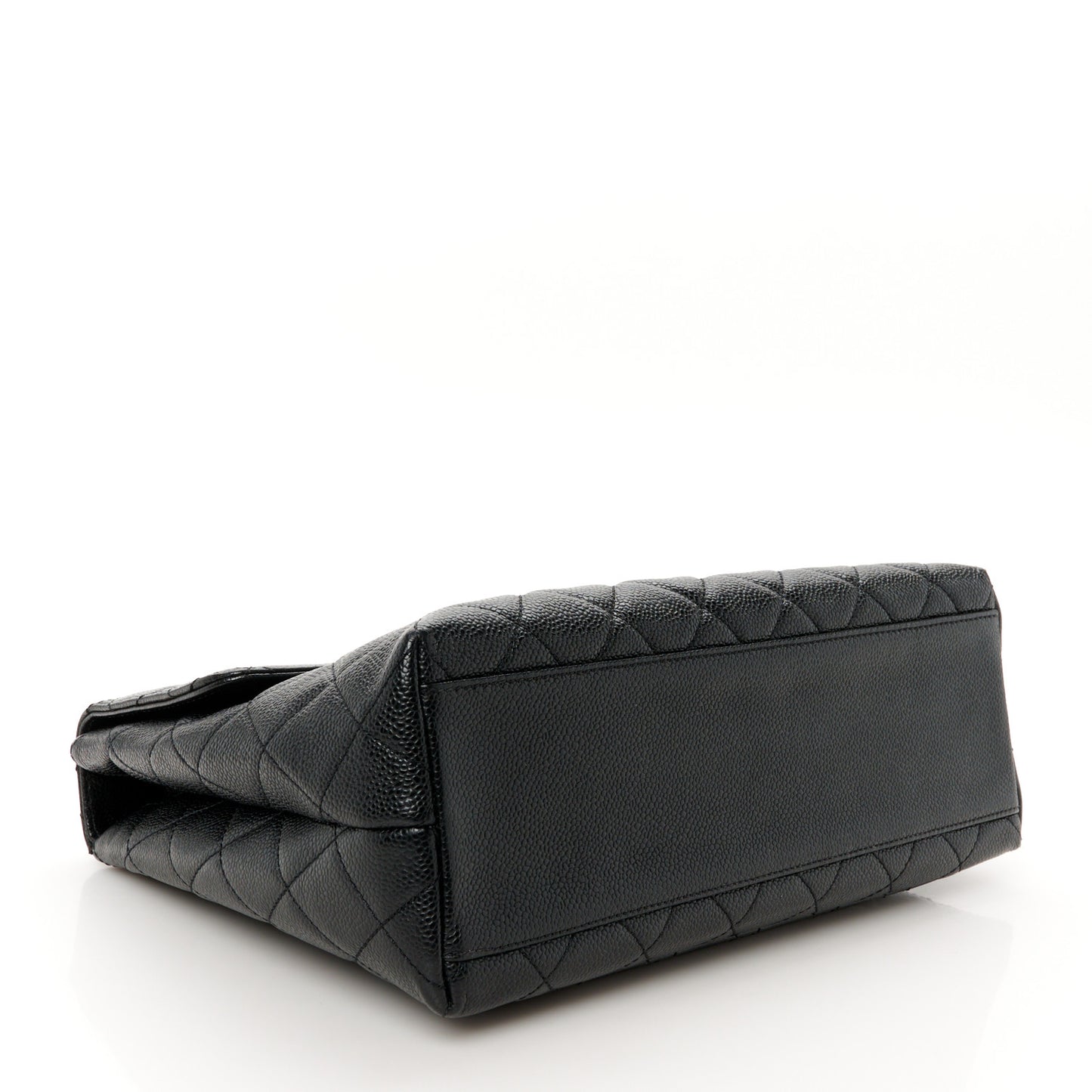 Caviar Quilted Jumbo Kelly Flap Black