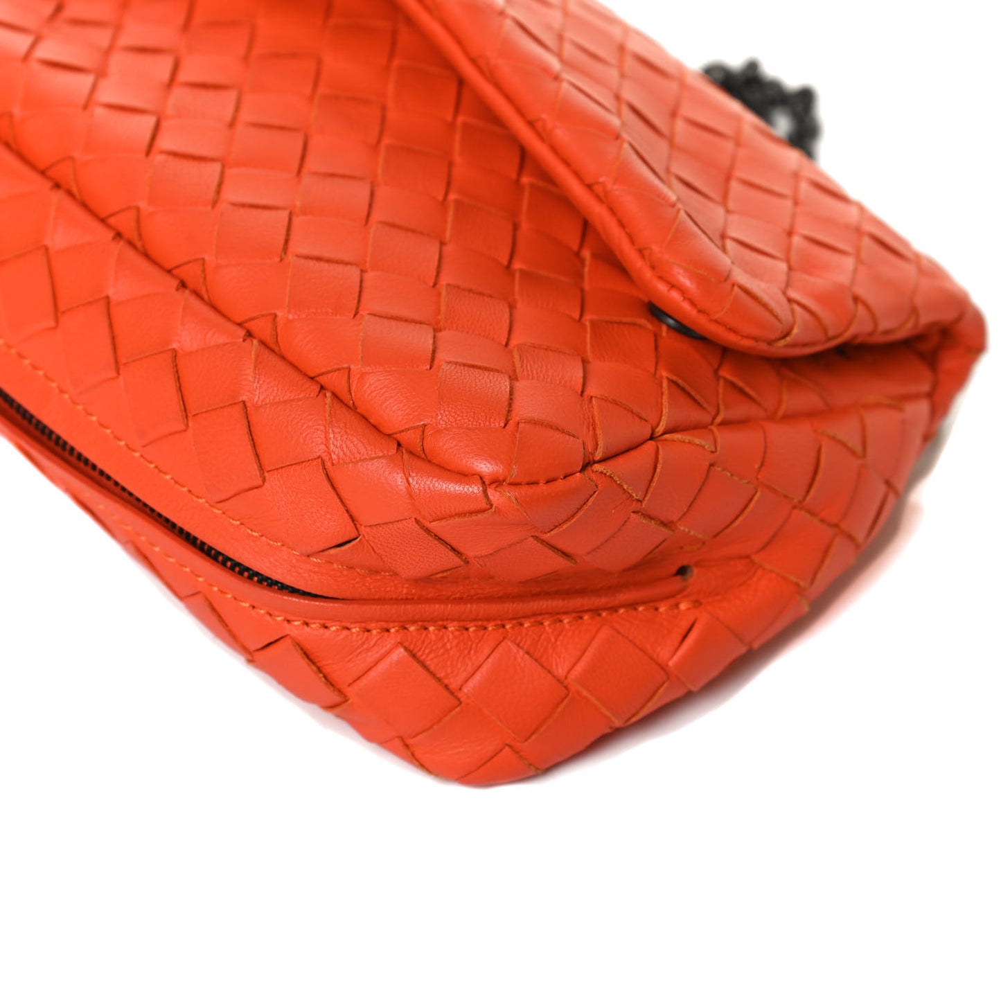 Nappa Intrecciato Mini Chain Messenger