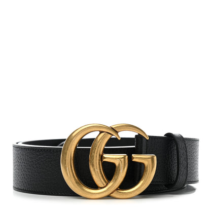 Gucci Textured Calfskin Double G 40mm Belt 105 42 Black 1 of 6