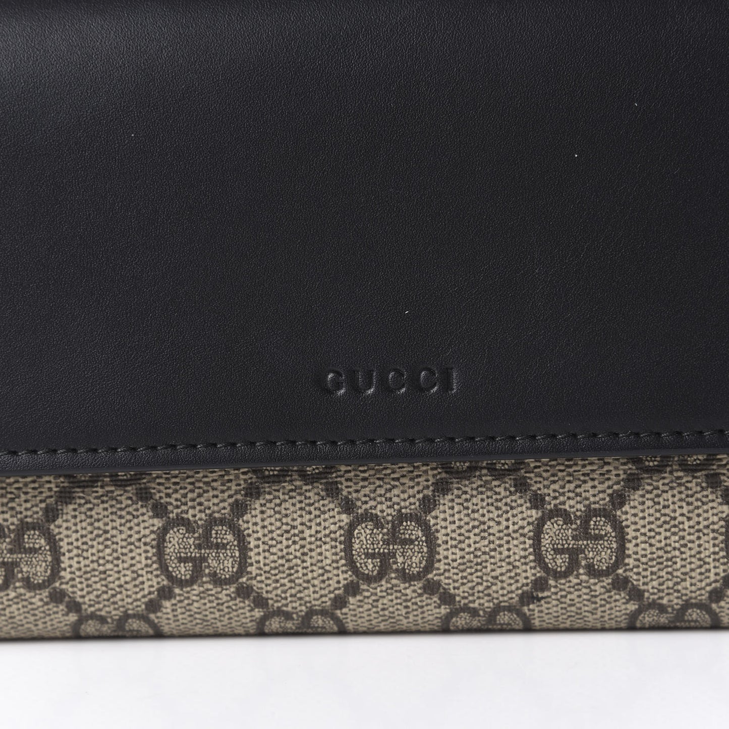Calfskin GG Supreme Monogram Continental Wallet Black