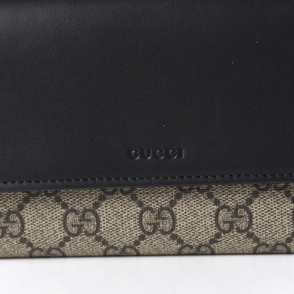 Gucci Calfskin GG Supreme Monogram Continental Wallet Black 8 of 9