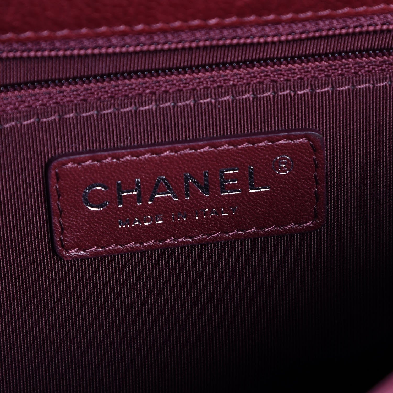 Chanel Caviar Quilted Medium Rock In Rome Single Flap Dark Red 7 of 17