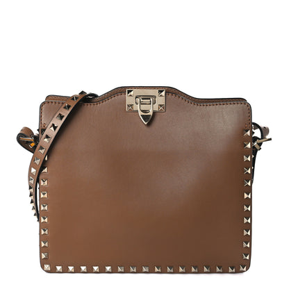 Valentino Garavani Vitello Small Rockstud Flip-Lock Messenger Bag Light Cuir 1 of 8