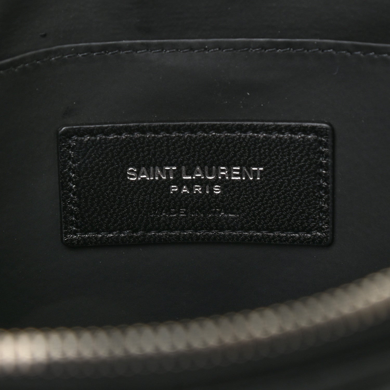 Saint Laurent Lambskin Y Quilted Monogram Loulou Cosmetic Case Black 7 of 8