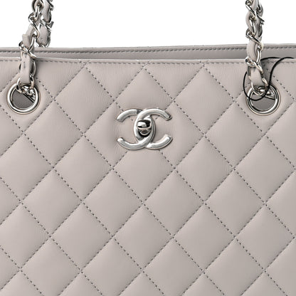 Chanel Calfskin Quilted Large Classic Shopping Tote Grey 8 of 10